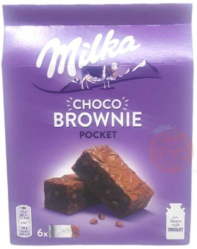 choco brownie pocket with milk chocolate, 6x25-gram display box (case of 13)