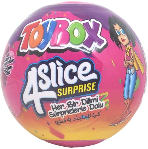 Toy Box 4 Slice Surprise Her surprise toys and jelly beans display cases each containing 12-plastic balls