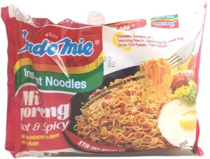 Indomie Mi goreng hot & spicy flavor instant stir-fry noodles, 80-gram packages (case of 30)