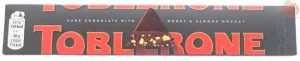 Toblerone dark chocolate with honey & almond nougat, 20x100-gram bars in display box