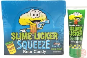 Toxic Waste Slime Licker Squeeze sour candy gel in 12x70-gram tube in display box (master case of 8)