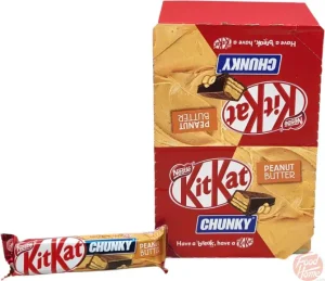 Nestle Kit Kat Chunky; peanut butter filled milk chocolate covered wafers, 42-gram wrappers (case of 24)