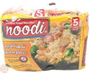 noodi chicken flavour instant noodles, 5 x 70-gram packages (case of 8)