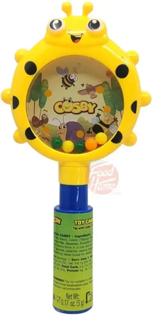 Koozby toy with candy & sticker 12x5-gram shaped plastic in display box (case of 4)