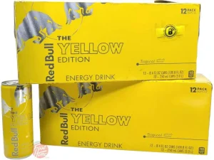 Red Bull The Yellow Edition tropical energy drink, carbonated 12x250-ml cans fridge pack (case of 2)