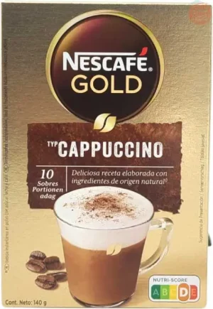Nescafe GOLD cappuccino instant beverage dry mix, 10x14-gram packets (case of 6)