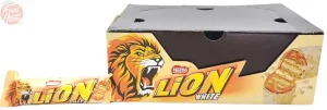 Nestle Lion White; chocolate candy bar, 42-gram wrapper (case of 40)