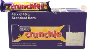 Cadbury Crunchies milk chocolate cookie candy bar, 40-gram bars in wrapper (case of 48)