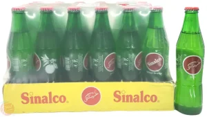 Sinalco carbonated soft drink, bitter orange flavor, 300-ml glass bottles (case of 24)
