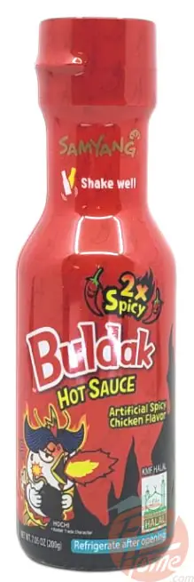 Samyang Buldak 2 spicy hot sauce, chicken flavor, 200-gram plastic bottles in box (case of 24)