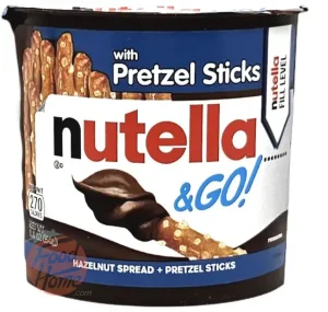 Nutella & Go! pretzel sticks and hazelnut spread dip, 1.9-ounce shaped plastic (case of 16)