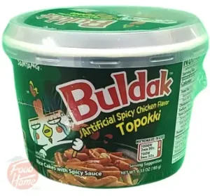 Samyang Buldak Topokki; rice cakes with spicy chicken flavor sauce, 6 x 6.53-ounce microwave bowl