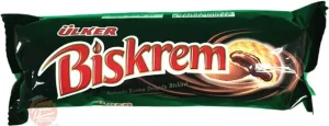 Ulker Biskrem biscuits with cocoa cream filling, 3.5=ou100-gram roll in wrapper (case of 18)