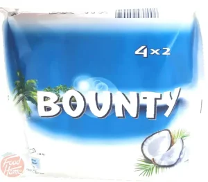 Bounty milk chocolate covered coconut candy bar, 4x2-bars in 228-gram wrappers (case of 12)