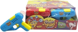 Candy Bell candy gun with retractable lollipop, 12 x 10-gram in display