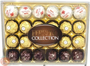 Collection Rondnoir, Rocher, Raffaello brand chocolates, 24-count 269-g trays in box (case of 4)