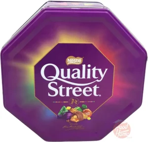Nestle Quality Street chocolates and toffees individually wrapped candies, 900-gram metal tins (case of 4)