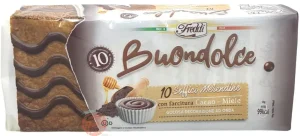 Freddi Buondolce cocoa and honey snack cake with filling, 10-pieces in 250-gram wrapper (case of 12)