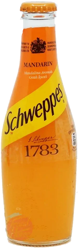 Schweppes mandarin flavor carbonated soda 250-ml glass bottle (case of 6)