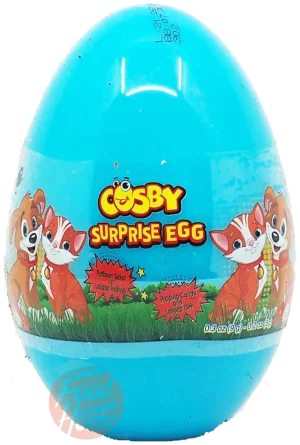 Cosby Surprise Egg popping candy and lollipop gift .3-ounce shaped egg, shipper display case of 144