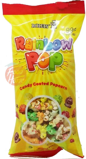 Rolets Rainbow Pop candy coated popcorn 2-ounce bag (case of 24)