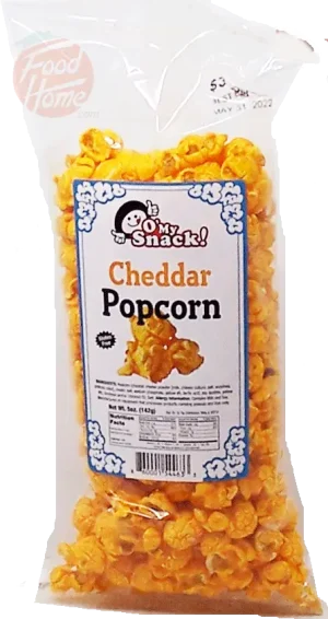 O' My Snacks! cheddar popcorn 5-ounce bag, case of 15