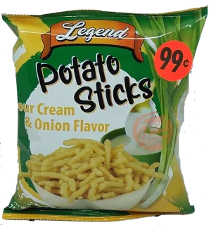 Legend potato sticks, sour cream & onion flavor, 2.75-ounce bag (case of 24)