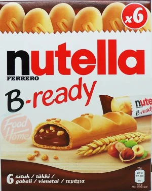 Nutella B-ready 6 sztuk / tukki / gabali / vienetai, 132-gram box, case of 16