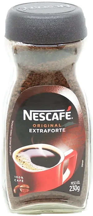 Nescafe extra forte original ground instant coffee 230-gram glass jar (case of 12)