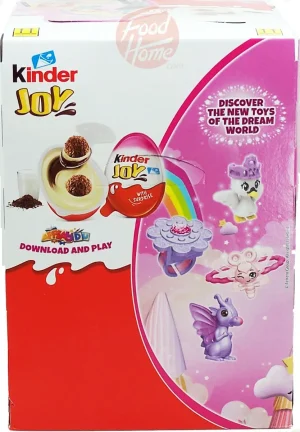 Kinder Joy candy with toy for girl in plastic egg, 20-gram shaped plastic eggs in 36-ct display box