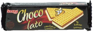 Saray Choco Taco vanilla cream filled wafers 24 x 42-gram wrappers in display box