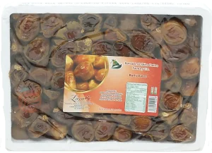 Rawdet Al Shira Dates Factory Co. Lara Food Distribution Systems barhi dates in foam tray, 1-kilogram wrapper (case of 12)