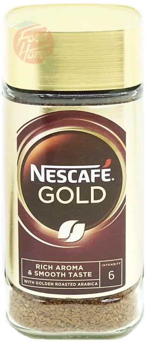 Nescafe Gold ground instant coffee, rich aroma & smooth taste, intensity 6, 200-gram jars (case of 6)