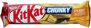 Nestle Kit Kat Chunky; peanut butter filled wafers with milk chocolate coating, 42-gram bars (case of 24)