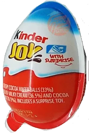 Kinder Joy crispy cocoa wafer balls with surprise, 20-gram plastic eggs, 36-count displays