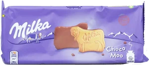 Milka Choco Moo milk chocolate creme filled cookies, 120-gram packages (case of 20)