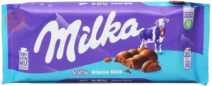 Milka bubbly alpine milk chocolate candy bar, 90-gram wrapper (case of 14)