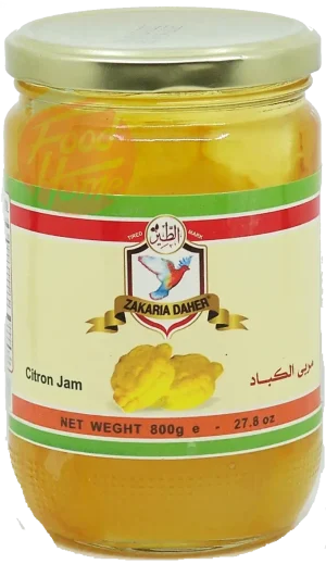Zakaria Daher citron jam, 800-gram glass jar (case of 12)