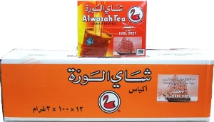 Alwazah Swan Brand ceylon tea with earl grey, 2-gram bags 100-count box (case of 12)