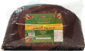 Al Mokhtar pitted date paste, la pate rongee de datte 11-pound / 5-kg vacuum sealed bag (case of 4)