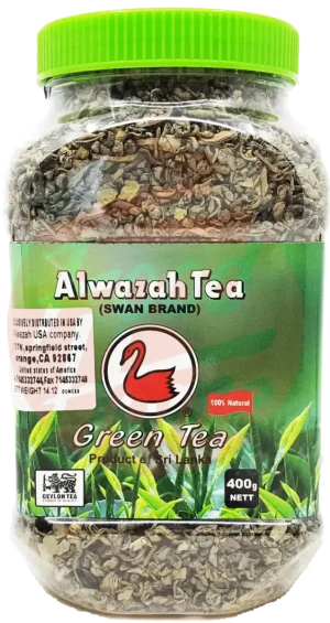 Alwazah Swan Brand loose green tea 400g Plastic Jar(s)