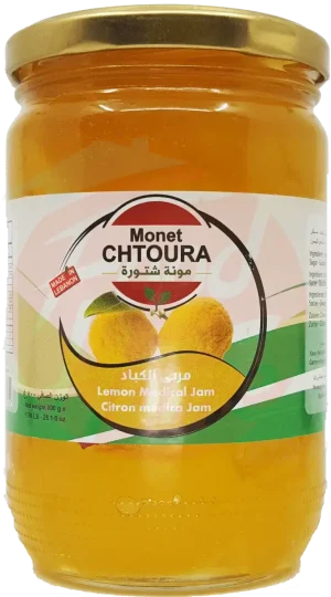 Monet Chtoura lemon medical jam, citron 800g Glass Jar