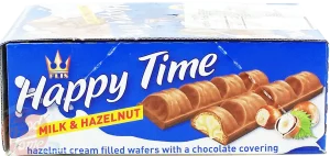FLIS Happy Time milk and hazelnut wafer bar, 23-gram bars 24pk Box