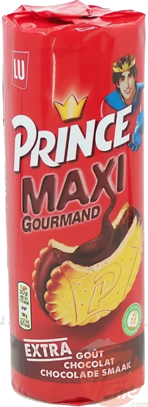 Prince Maxi Gourmand extra gout chocolat chocolade smaak, 250-gram tubes in wrapper (case of 24)
