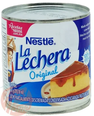 Nestle La Lechera original leche parcialmente descremada condensada azucarda pasteurizada 387g cans in box (case of 24)