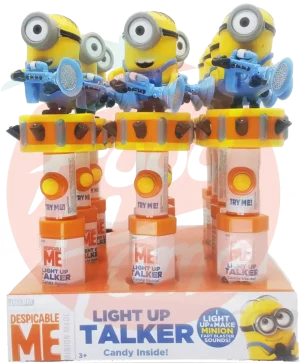 Candy Riffic Despicable Me light up talker toy with .53-ounce candy inside, display case 12pk Carded Pk