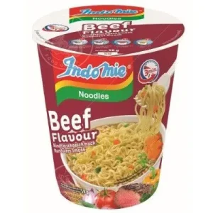Indomie beef flavor ramen noodle, 60-gram microwave cups 60-gram microwave cups (case of 24)