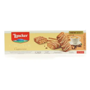 Loacker Patisserie cappuccino creme filled biscuits, 100-gram box (case of 12)