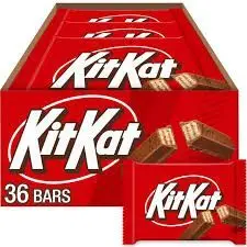 Nestle Kit Kat milk chocolate covered wafers candy bar, 4-finger, 41.5-grams in wrapper (case of 36)