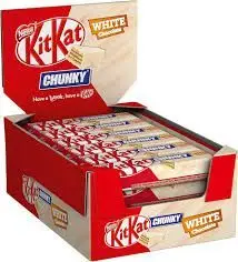 Nestle Kit Kat Chunky; white and dark chocolate coated 12x38-gram wafer bars